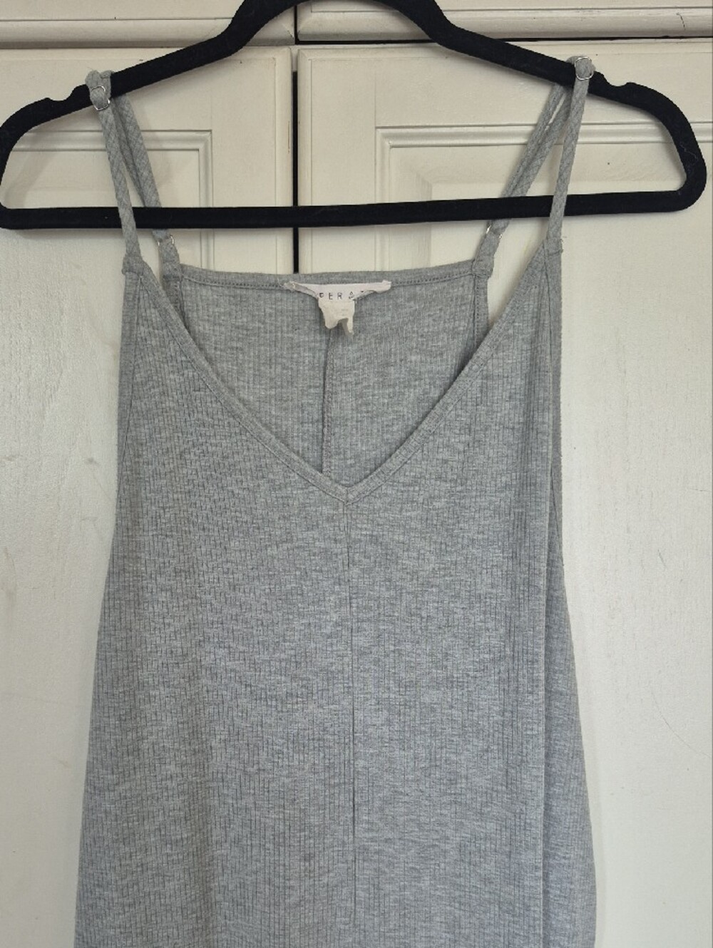 Light Gray Ribbed Cozy Jumpsuit - Picture 4 of 6